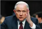  ?? The Associated Press ?? TESTIMONY: Attorney General Jeff Sessions testifies Tuesday on Capitol Hill in Washington before the Senate Intelligen­ce Committee hearing about his role in the firing of James Comey, his Russian contacts during the campaign and his decision to recuse...