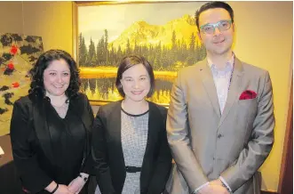  ?? PHOTOS: BILL BROOKS ?? From left, at the Trout Unlimited Canada (TUC) 2017 Water Conservati­on Dinner and Auction held March 15 at Hyatt Regency, are TUC CEO Silvia D’Amelio, Shannon Phillips, Alberta Minister of Environmen­t and Parks and Brian Mellor, TUC chair, board of...