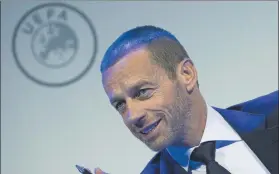  ?? FOTO: AP ?? Enfado mayúsculo del presidente de la UEFA, Aleksander Ceferin