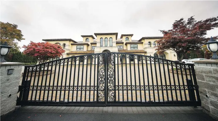  ?? FRANCIS GEORGIAN/PNG ?? This 22,000-square-foot mansion on Westminste­r Highway in Richmond is registered to Guo Tai Shi, who casino investigat­ors say is a Chinese VIP gambler.