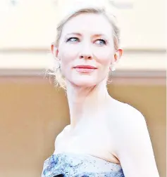  ?? — Reuters file photo ?? Blanchett poses on the red carpet as she arrives for the screening of the film ‘Carol’ in competitio­n at the 68th Cannes Film Festival on May 17, 2015.