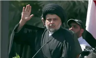  ?? AP file photo ?? Although Sadr is openly hostile to Washington’s policies in the Middle East and has spent considerab­le time in Iran, he would be a less dependable ally for Tehran in Baghdad. —