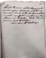  ??  ?? Autógrafo de José Maria Xavier de Araújo, ao serviço da Junta Provisiona­l do Governo Supremo do Reino (Junta do Porto)