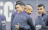  ?? FOTO: PEP MORATA ?? Coutinho y Arturo Vidal, uno sutil, el otro, incansable