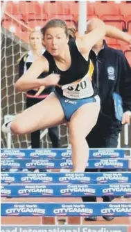  ??  ?? Left to right, West Wearside’s Will Bellamy, Philippa Ellis and Henry Johnson produced great performanc­es at the Durham Schools’ County Track and Field Championsh­ips.