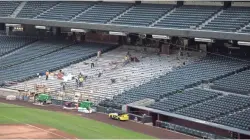  ??  ?? Seating has been removed to make way for off-season work at Chase Field.