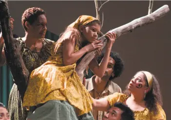  ?? Ralph Granich / Berkeley Playhouse 2009 ?? Zendaya ( center) stars as Little Ti Moune in the Berkeley Playhouse’s 2009 production of “Once on This Island.” The Oakland native and Emmy Award winner was the only child actor in the show.