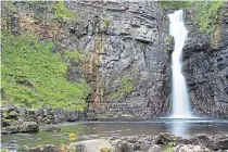  ??  ?? ● The waterfall on the River Lealt, Skye