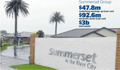  ?? Photo (main) / Stuart Munro ?? Chief executive Julian Cook (inset) says Summerset continues to enjoy strong value growth despite a flattening property market in some parts of the country.