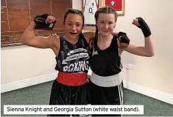  ?? ?? Sienna Knight and Georgia Sutton (white waist band).