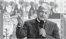  ?? Rebecca Blackwell / Associated Press ?? Experts are bracing for the potential clash of leftist Andres Manuel Lopez Obrador and self-styled nationalis­t Donald Trump.
