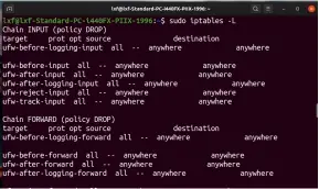  ??  ?? Behind the scenes, ufw is just a whole lot of iptables chain rules, but the point is that you don’t need to worry about all that.