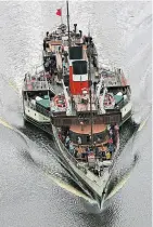  ?? PHOTOS: HUGH DOUGHERTY ?? Full steam ahead! Waverley from the Erskine Bridge.