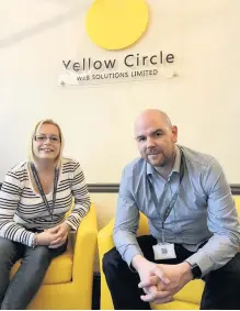  ??  ?? Kate Hewitt and Ian Hazeldine of Yellow Circle Web Solutions.