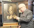  ??  ?? Dr David Starkey with Hever’s portrait of Richard III