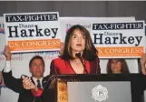  ?? AP ?? Republican congressio­nal candidate Diane Harkey speaks to supporters in San Diego on Tuesday.