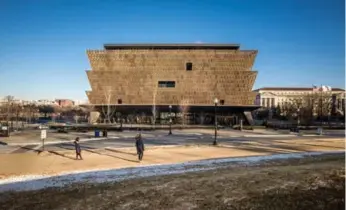  ??  ?? The Smithsonia­n National Museum of African American History and Culture is a popular draw.