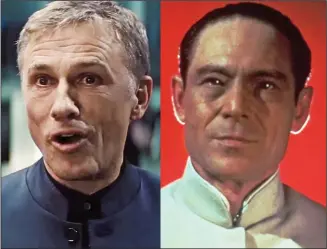  ??  ?? Villains in Nehru collars: Christoph Waltz in Spectre and Dr No from the 1962 film