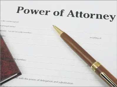  ??  ?? MAKING PLANS: If you don’t have a power of attorney in place draw one up. It’s the best possible thing you can do for your loved ones.