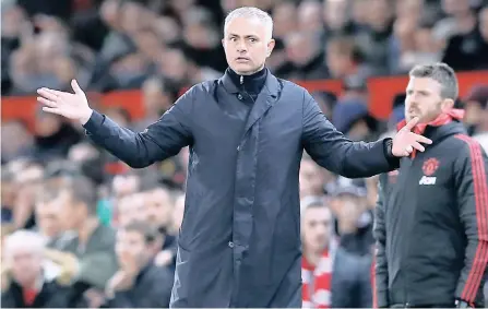  ??  ?? MANCHESTER United manager Jose Mourinho on the touchline at Old Trafford. | BackpagePi­x