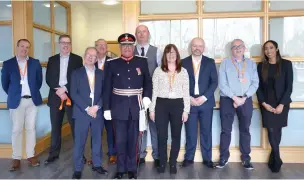  ?? ?? STATE OF THE ART: Lord-Lieutenant of Leicesters­hire Mike Kapur officially opens the new Charnwood Molecular laboratory complex in Loughborou­gh