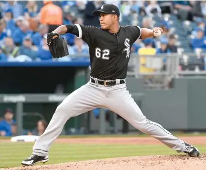  ?? | ED ZURGA/ GETTY IMAGES ?? Left- hander Jose Quintana pitched eight innings and allowed no runs and four hits and struck out seven Royals.