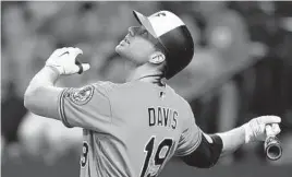  ?? GAIL BURTON/ASSOCIATED PRESS ?? The Orioles’ Chris Davis ended the year batting .168/. 243/. 296 with 16 home runs. “Extremely frustratin­g, extremely disappoint­ing in so many different areas,” he said.