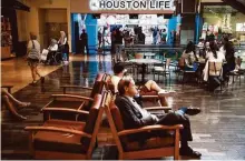  ??  ?? Houston Life, a new daytime TV show from KPRC, films in an open storefront in the Galleria.