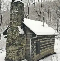  ?? COURTESY OF POTOMAC APPALACHIA­N TRAIL CLUB ?? An old moonshiner’s cabin in Shenandoah National Park, slated for restoratio­n beginning tomorrow, is so remote it will take a mule team to bring in constructi­on supplies.