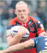  ??  ?? ●●New Hornets coach Carl Forster during his time as a Salford Reds player