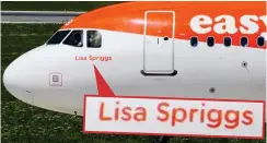  ??  ?? Tribute: An easyJet plane was named after Miss Spriggs