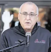  ?? CARL JUSTE cjuste@miamiheral­d.com ?? Hialeah Mayor Esteban Bovo Jr. has claimed that as many as 80,000 Cubans have arrived in Hialeah over the last two years, stretching the city’s resources.