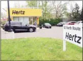  ??  ?? In this file photo, a Hertz car rental is closed during the coronaviru­s pandemic in Paramus, New Jersey. (AP)