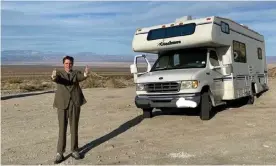  ??  ?? All Gas No Brakes ... Andrew Callaghan and his trusty RV.