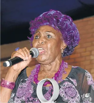  ?? Picture: GALLO IMAGES/FRENNIE SHIVAMBU ?? SINGING TO THE END: Dorothy Masuka has passed away at the age of 83.