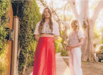  ?? ?? Hester Chambers and Rhian Teasdale of Wet Leg are seen March 22 in Los Angeles. ELIZABETH WEINBERG/THE NEW YORK TIMES