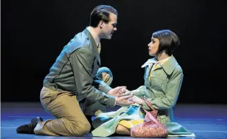  ?? Matthew Murphy / SHN ?? McGee Maddox is Jerry and Sara Esty is Lise in “An American in Paris” at the Orpheum.