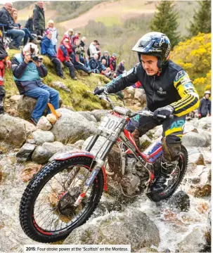  ??  ?? 2015: Four-stroke power at the ‘Scottish’ on the Montesa.