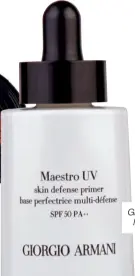  ??  ?? Giorgio Armani Maestro UV