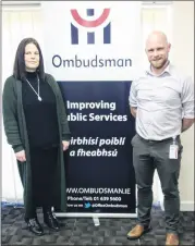  ?? ?? South Munster Citizens Informatio­n Officer, Karen Crowley, welcomes Kevin Mangan from Office of the Ombudsman to the new monthly outreach clinic at Mallow CIC.