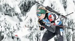  ?? [ AFP] ?? Lisa Hauser hat bei der Biathlon-WM in Pokljuka Großes vor.