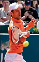  ?? ?? FIGHTING SPIRIT: Novak Djokovic has made the final in Serbia