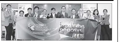  ??  ?? FRANCHISIN­G NEGOSYO PARA SA CEBU: As part of efforts to promote entreprene­urship through franchisin­g, the Philippine Franchise Associatio­n, together with PLDT Enterprise through its micro, small and medium business arm PLDT SME Nation, recently held a...