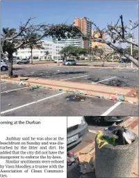  ??  ?? Community activist Satish Dhupelia took these photograph­s on Sunday morning at the Durban beachfront..