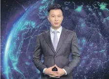  ??  ?? Chinese state television features an AI newsreader