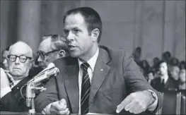  ?? Associated Press ?? H.R. “Bob” Haldeman testifies before Congress about the Watergate scandal in 1973.