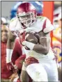  ?? NWA Democrat-Gazette/ JASON IVESTER ?? Tight end Jeremy Sprinkle is one of several former Arkansas Razorbacks players who are hoping to hear their name called in one of the NFL Draft’s seven rounds.