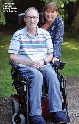  ?? Picture: GEORGE MCLUSKIE ?? Campaign... Richard Selley with wife Elaine