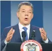  ??  ?? Juan Manuel Santos is from one of Colombia’s wealthiest families.