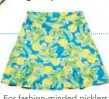  ?? ?? For fashion-minded picklers, try a fun-in-the-sun pattern, like the Palms 1 Drop Pleat Skort. $70, pickleball­bella.com